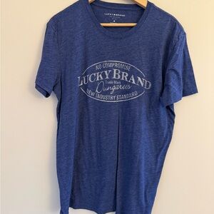 Lucky Brand Men’s Medium Short Sleeve Soft Cotton Graphic T-Shirt Blue Comfort